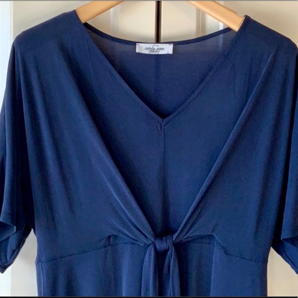 Carly Jean Los Angeles Blue High Low Dress w. Tie